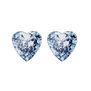 Printed heart diamond stud earrings by Anna Davern