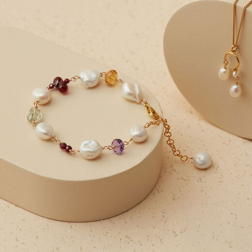 Pearl and gem bracelet by Mounir&nbsp;