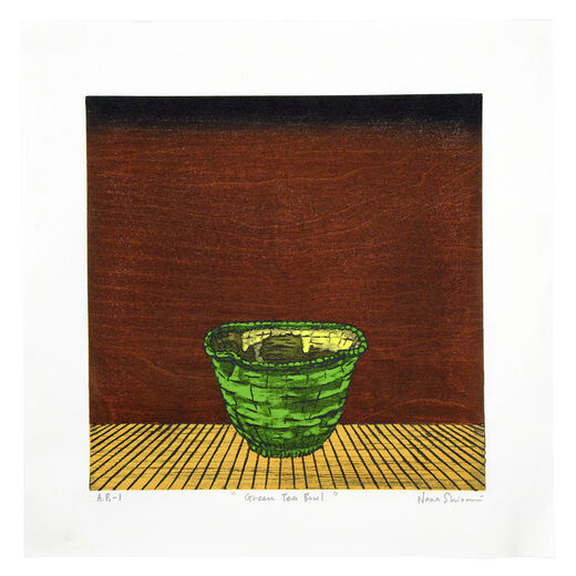 Green Tea Bowl print by Nana Shiomi