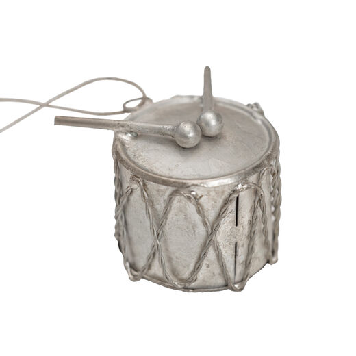 Silver drum decoration