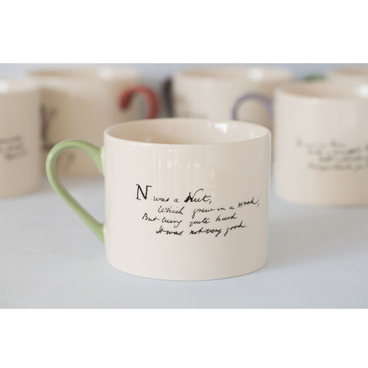 Edward Lear alphabet mug - N