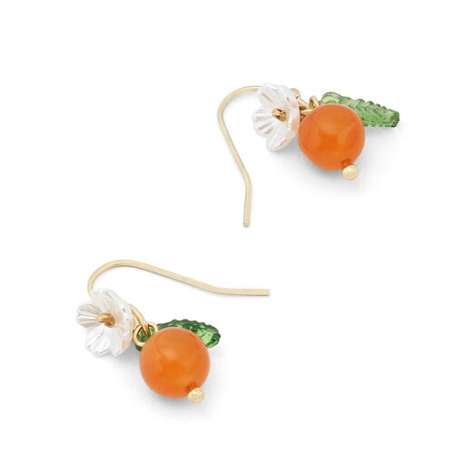 Tangerine glass earrings