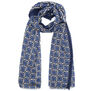 Blue tiles wool scarf