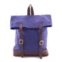 Natthakur blue canvas and leather backpack