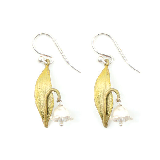 Lily of the valley hook earrings by Michael Michaud