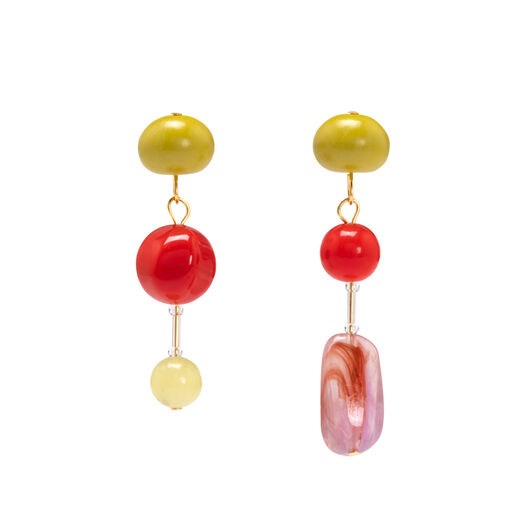Candy beaded drop earrings by Hattie Buzzard
