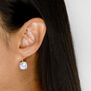 Faceted moonstone hook earrings by Shan Shan