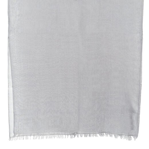 Pebble grey merino scarf by Kashmir Loom