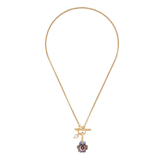 Pansy and pearl necklace by Fable England