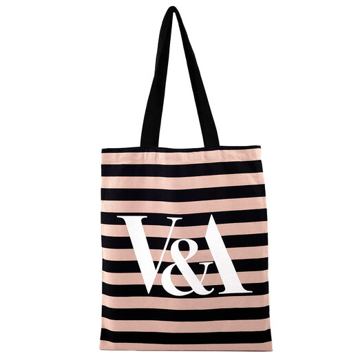 Pink Stripe Tote Bag, Fashion & Accessories