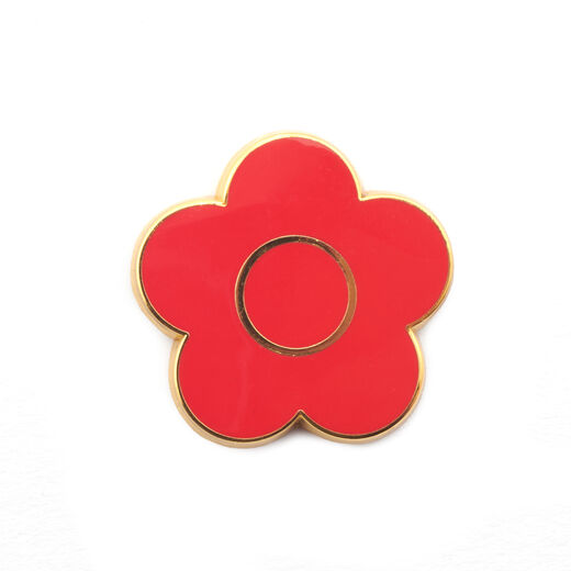 Mary Quant red flower magnet