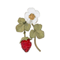 Strawberry blossom brooch by Michael Michaud