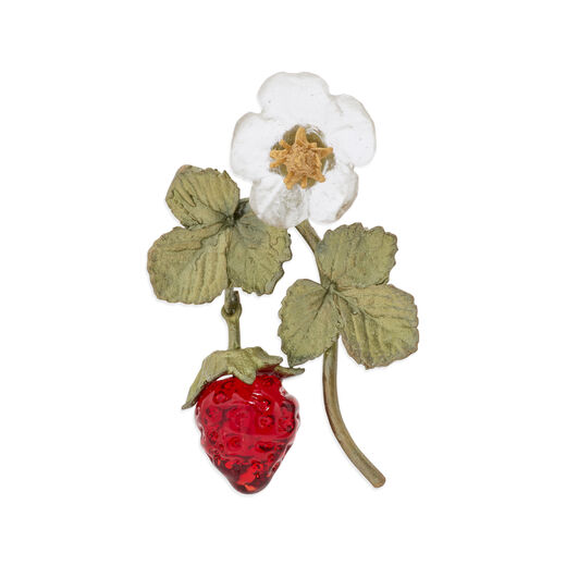 Strawberry blossom brooch by Michael Michaud