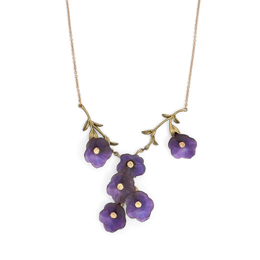 Purple petunia necklace by Michael Michaud