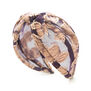 Purple and gold textured headband by Emin and Paul