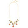 Orange blossom statement necklace by Michael Michaud