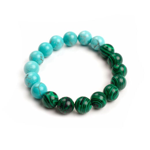 Turquoise-toned beaded bracelet