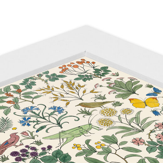 Design for a textile by C. F. A. Voysey - 8 x 8" mounted print