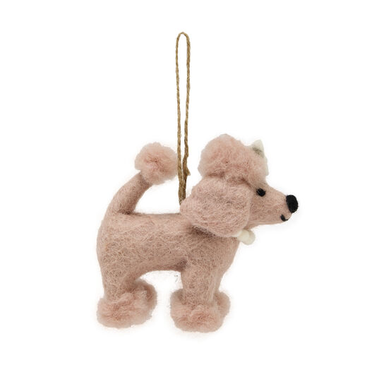 Rococo poodle felt decoration