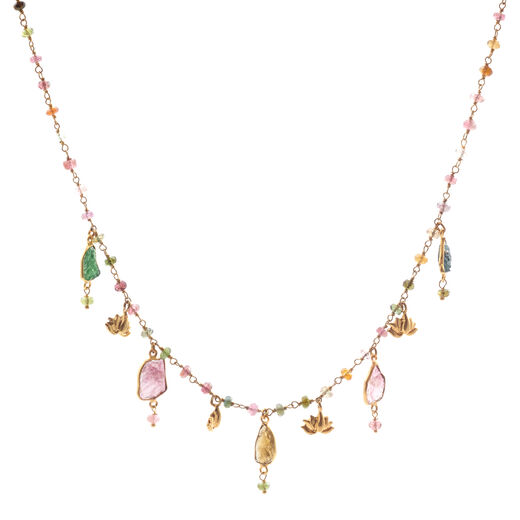 Tourmaline charm necklace by Mine of Design