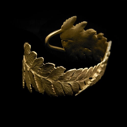 Fern leaf cuff bracelet by Michael Michaud