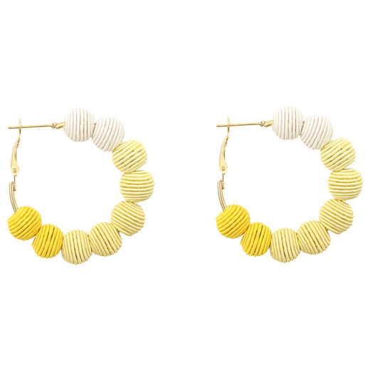 Yellow gradient hoop earrings