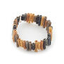 Black and gold rows bracelet by Beloved Beadwork