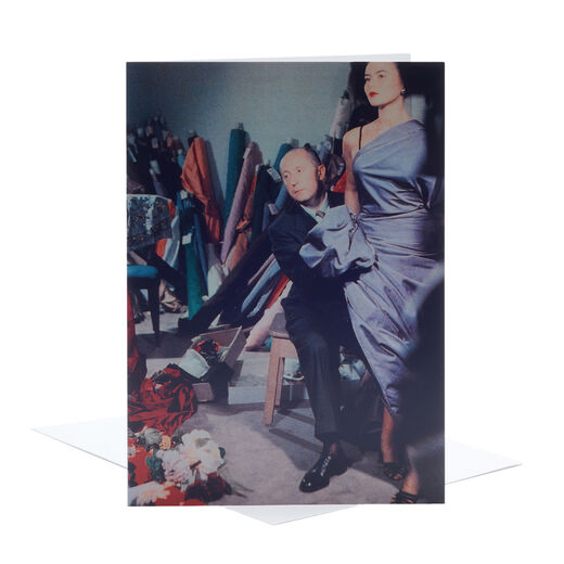 Christian Dior draping silk - greeting card