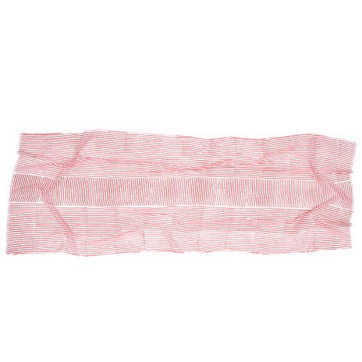 Red and white stripe scarf