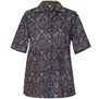 Flora blue block-print shirt - medium