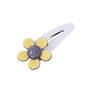 Yellow and lilac flower hair clip by Inky and Mole