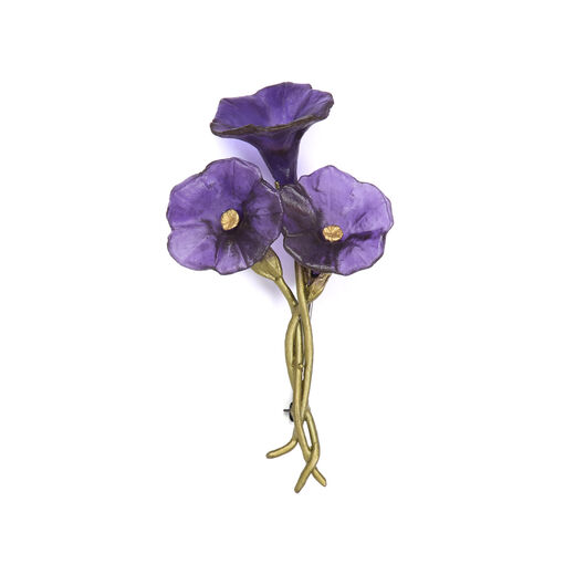 Purple petunia brooch by Michael Michaud