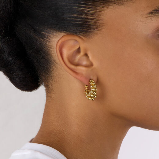 Gold beads Rhea earrings by Black & Sigi