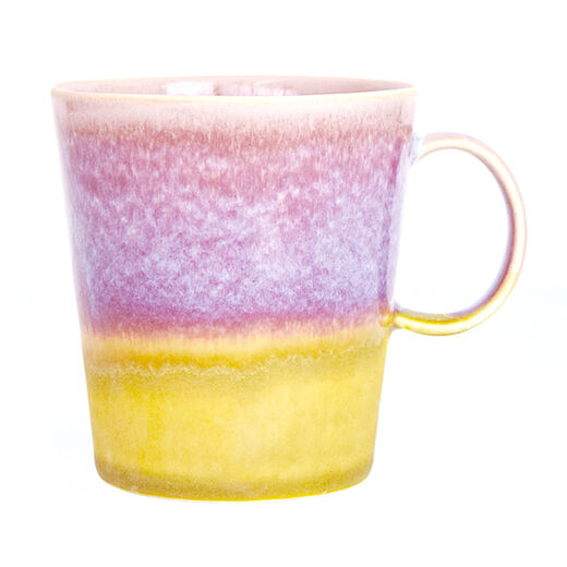 Pink and yellow mug by Yuta Segawa