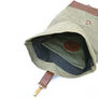 Olive canvas backpack by Natthakur