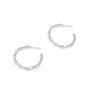 Silver molten hoop earrings by Jo Cooper