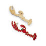 Lobster drop earrings