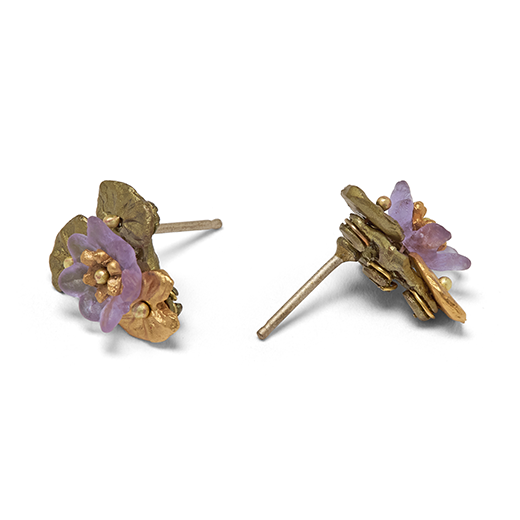 Giverny waterlily stud earrings by Michael Michaud