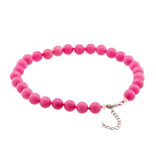 Candy pink beaded necklace
