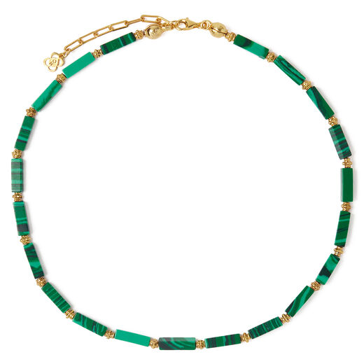 Green beaded necklace by Ottoman Hands