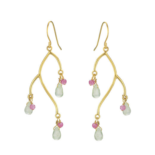 Branch drop earrings by Mounir