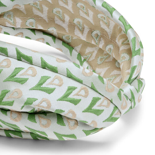 Floral jacquard fabric headband