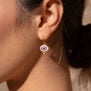 Pink evil eye earrings by Ottoman Hands