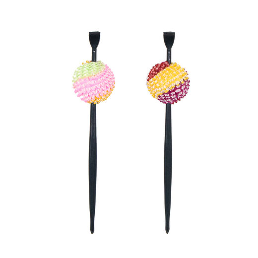 Shibori ball hairpin