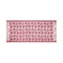 Coral and red block print cotton scarf