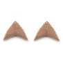 Gold triangle stud earrings by Beloved Beadwork