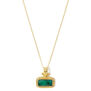 Emerald rectangle pendant necklace by Ottoman Hands