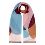 Blue and pink abstract scarf