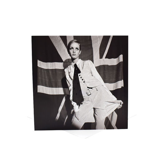 Mary Quant Twiggy greetings card