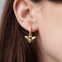Honey bee huggie earrings by Fable England